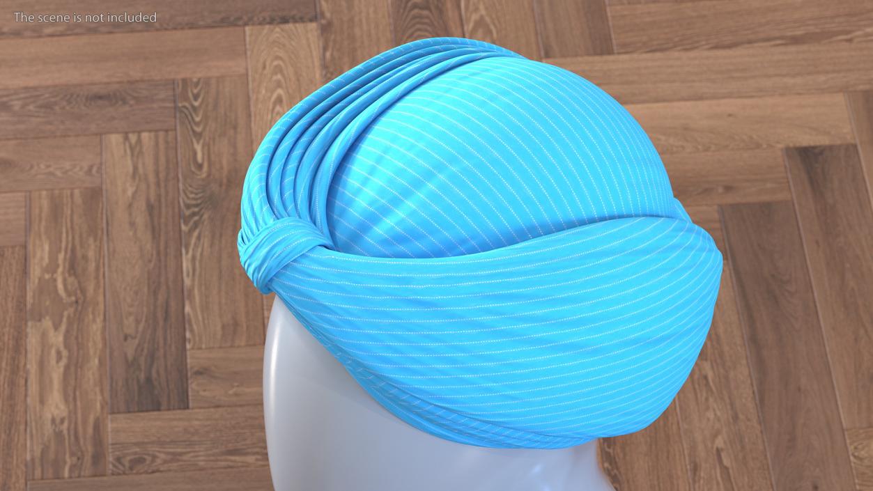 3D Turban Blue