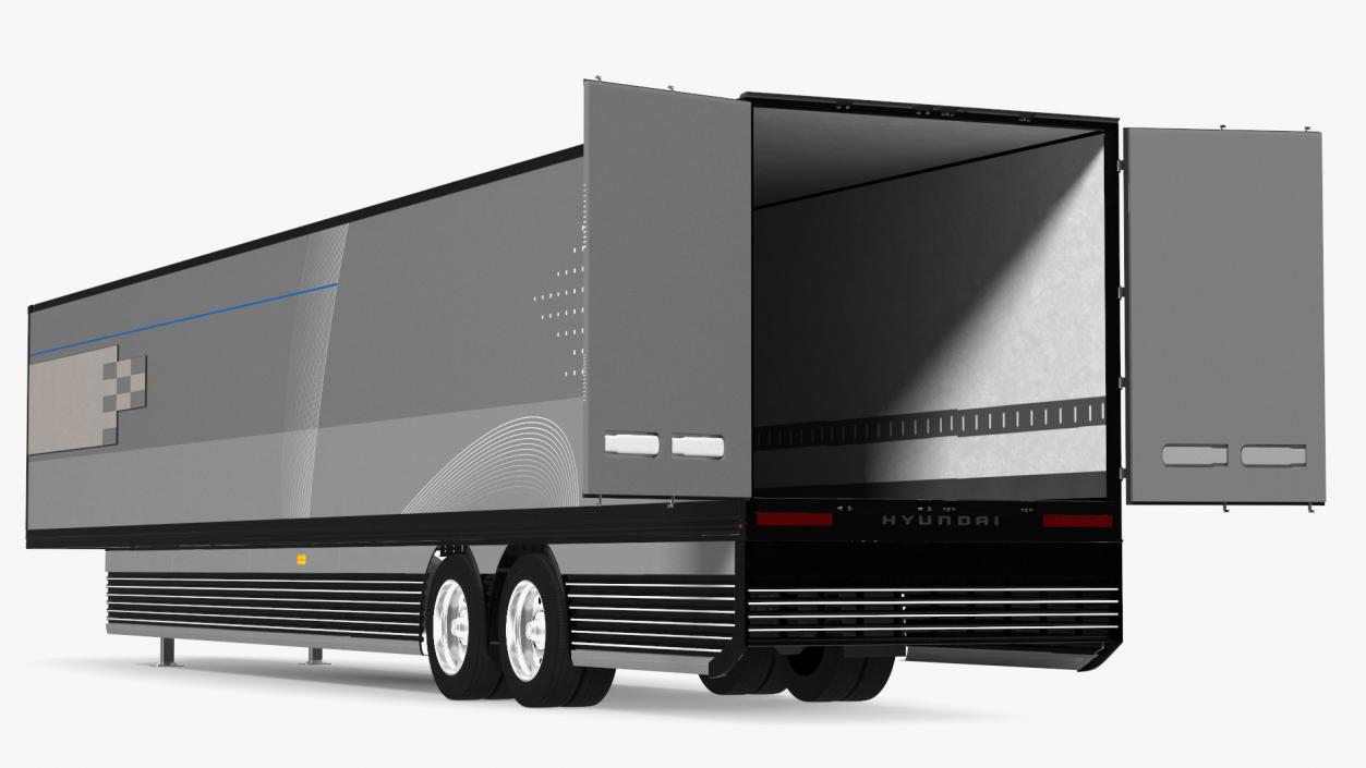 3D Futuristic Trailer Concept Rigged model