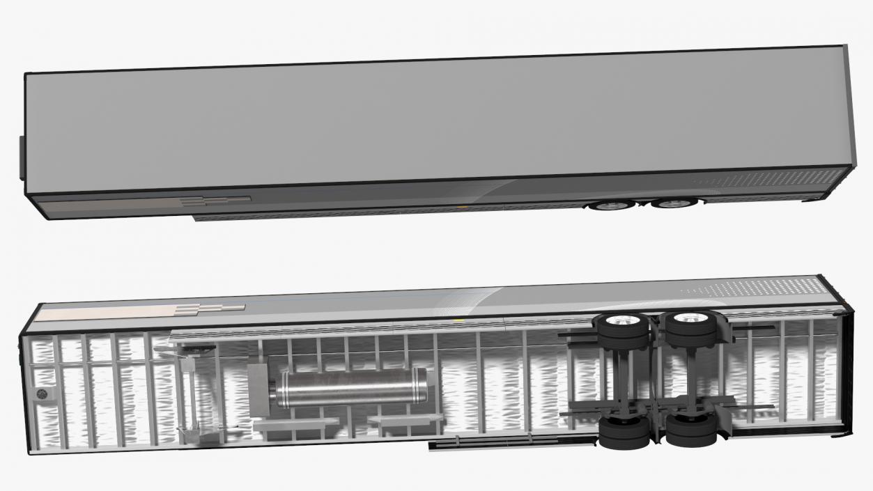 3D Futuristic Trailer Concept Rigged model