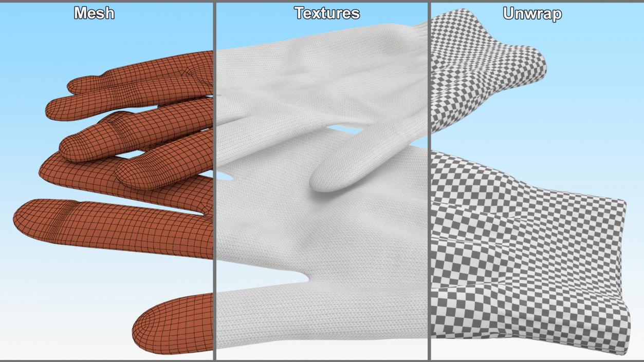 3D Cotton Working Gloves