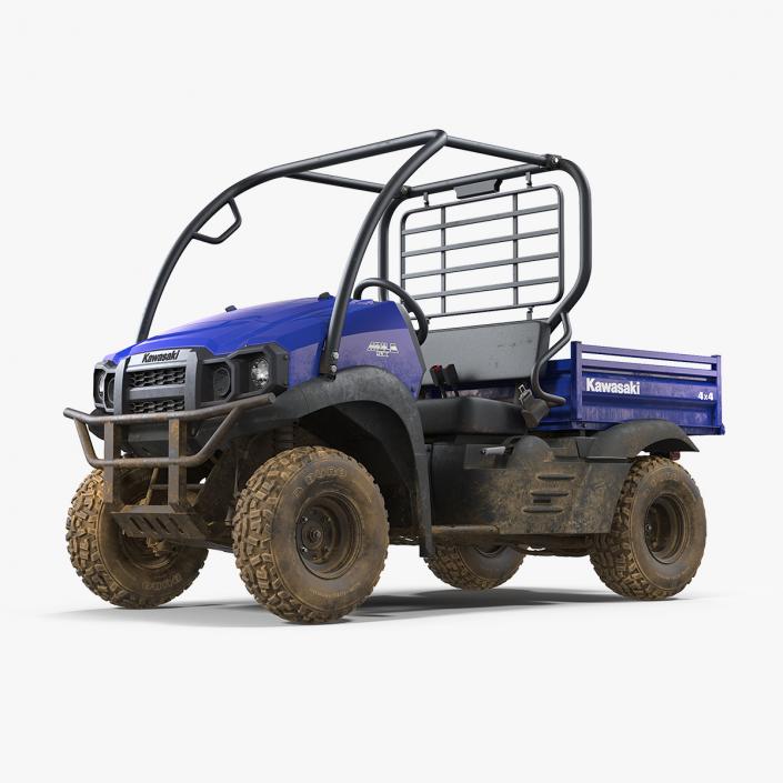 3D Kawasaki Mule 2019 SX 4x4 Dirty Rigged model