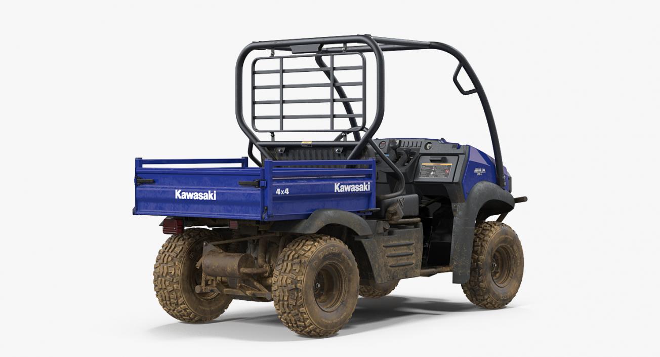 3D Kawasaki Mule 2019 SX 4x4 Dirty Rigged model