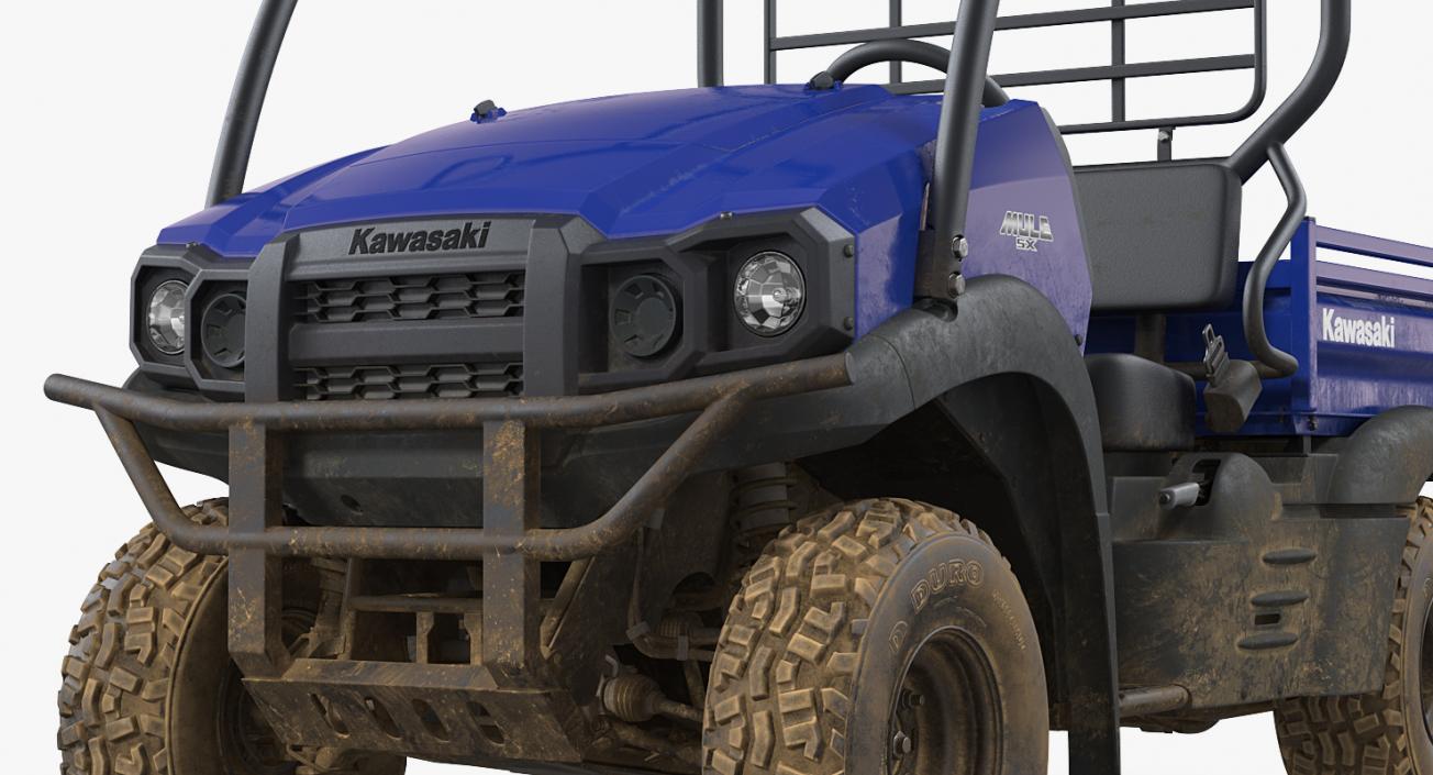 3D Kawasaki Mule 2019 SX 4x4 Dirty Rigged model