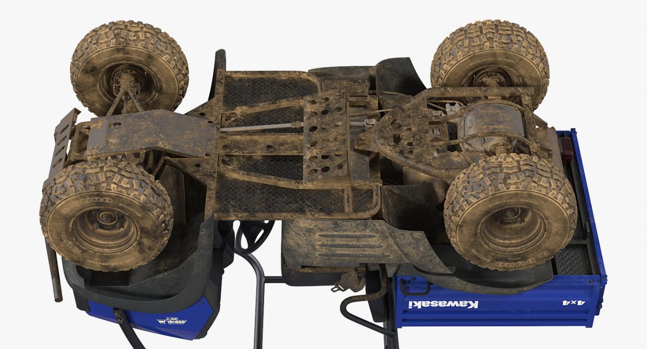 3D Kawasaki Mule 2019 SX 4x4 Dirty Rigged model