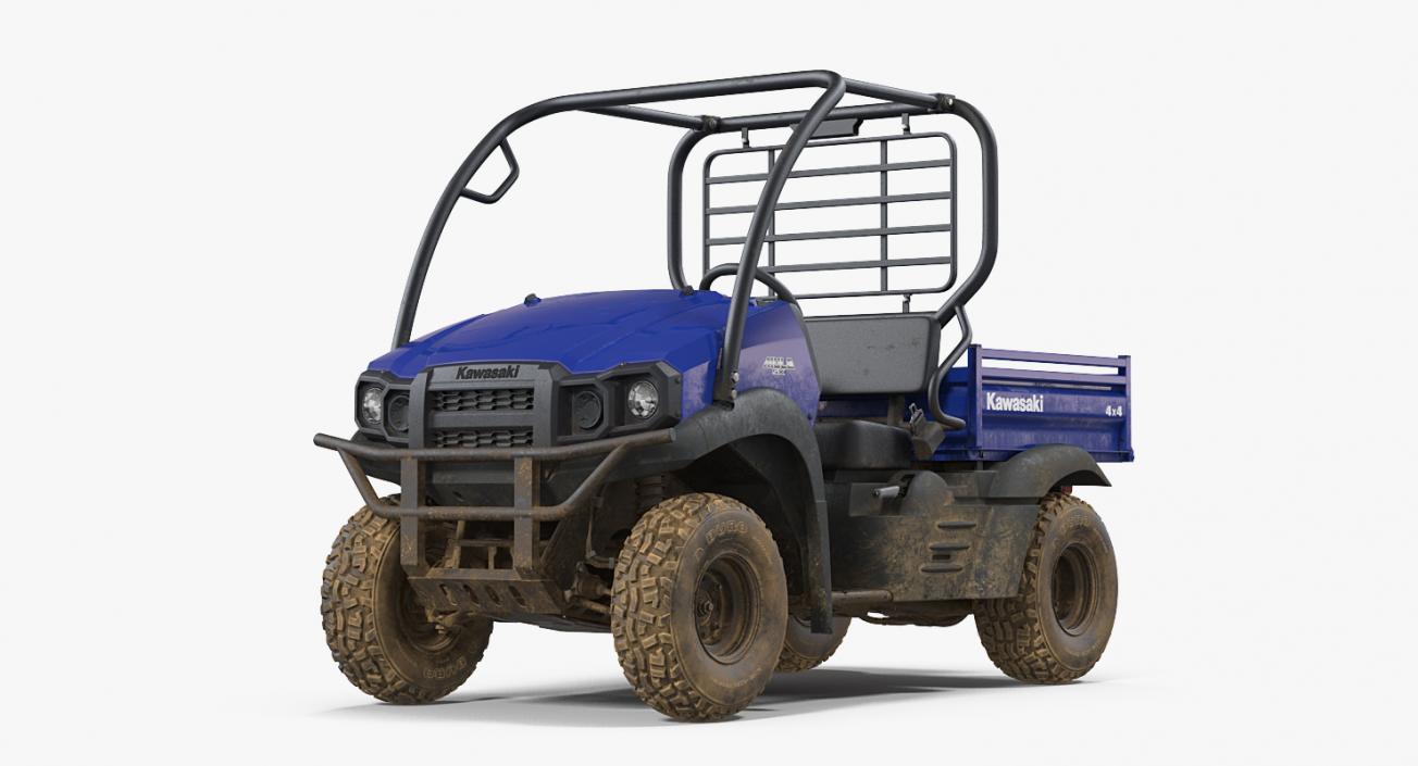 3D Kawasaki Mule 2019 SX 4x4 Dirty Rigged model