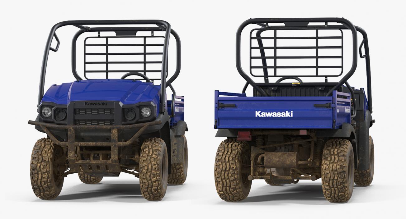 3D Kawasaki Mule 2019 SX 4x4 Dirty Rigged model