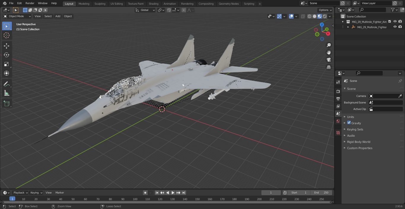 3D model MiG 29 Multirole Fighter Aircraft Flight