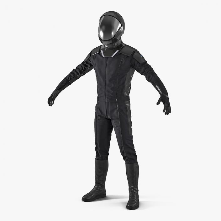 3D Sci-Fi Space Suit Black model