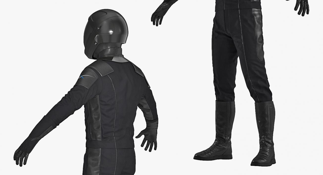 3D Sci-Fi Space Suit Black model