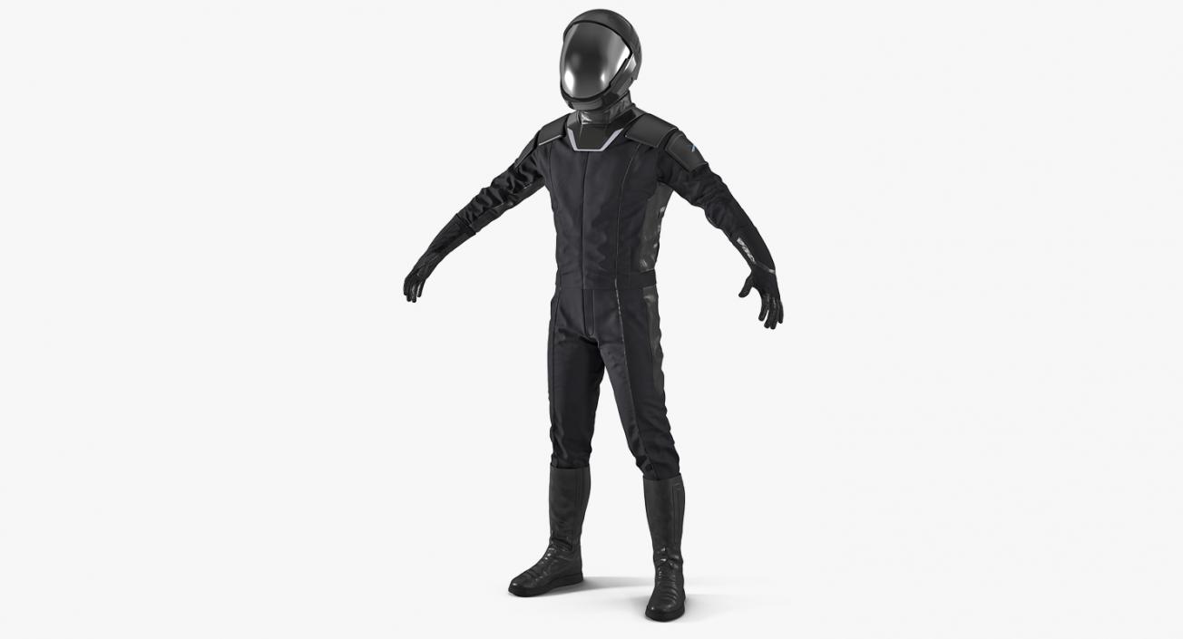 3D Sci-Fi Space Suit Black model