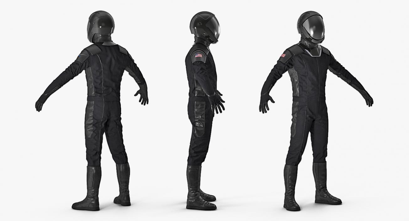 3D Sci-Fi Space Suit Black model