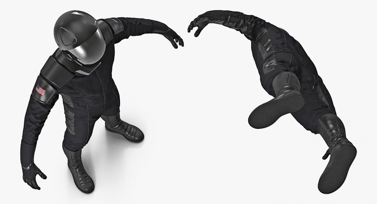 3D Sci-Fi Space Suit Black model