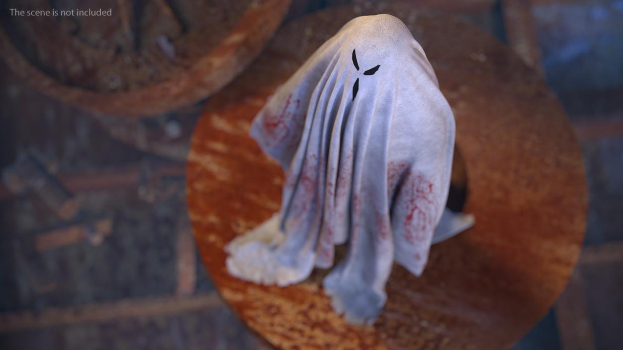 3D Bloody Evil Ghost Bedsheet