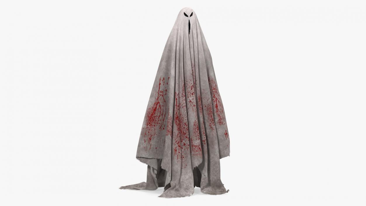 3D Bloody Evil Ghost Bedsheet