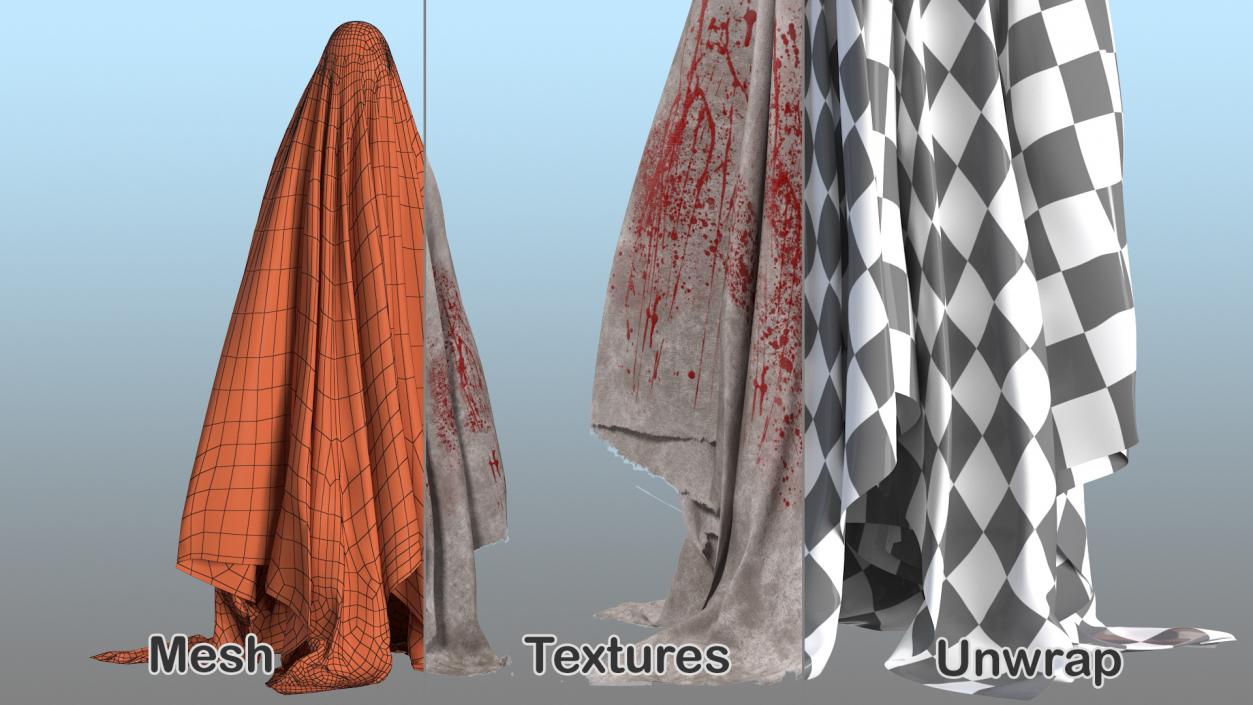 3D Bloody Evil Ghost Bedsheet