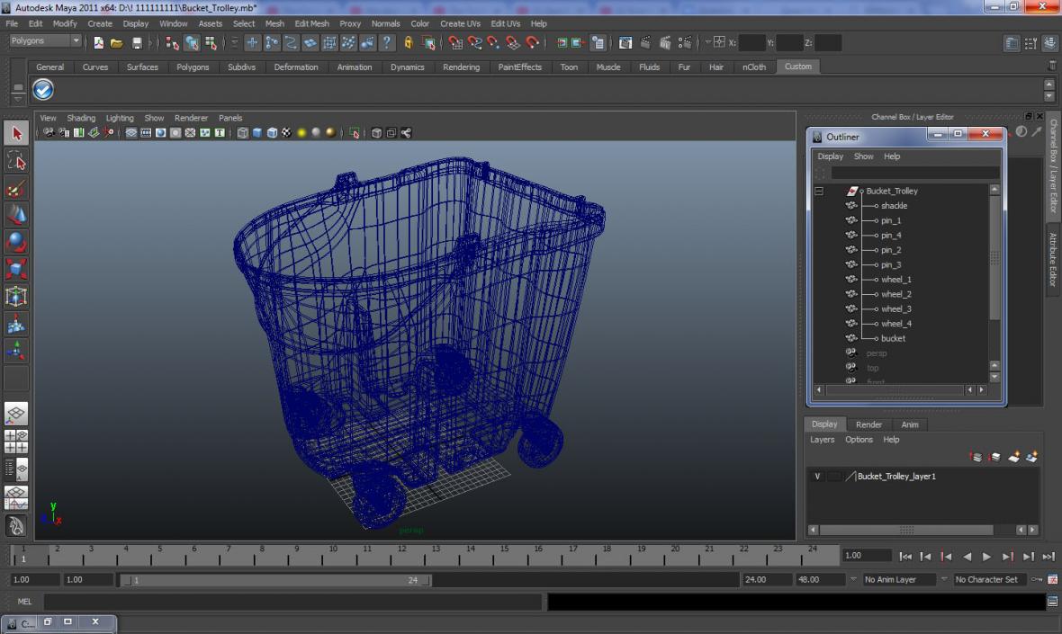 Bucket Trolley 3D model