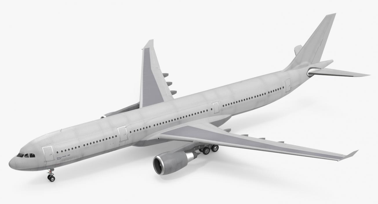 3D Jet Airliner Airbus A330-300 Generic Rigged model