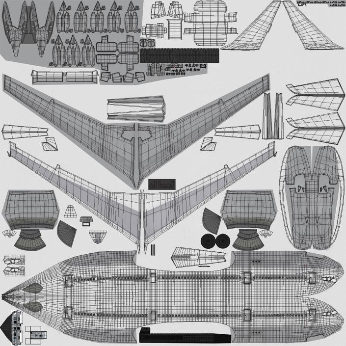 3D Jet Airliner Airbus A330-300 Generic Rigged model