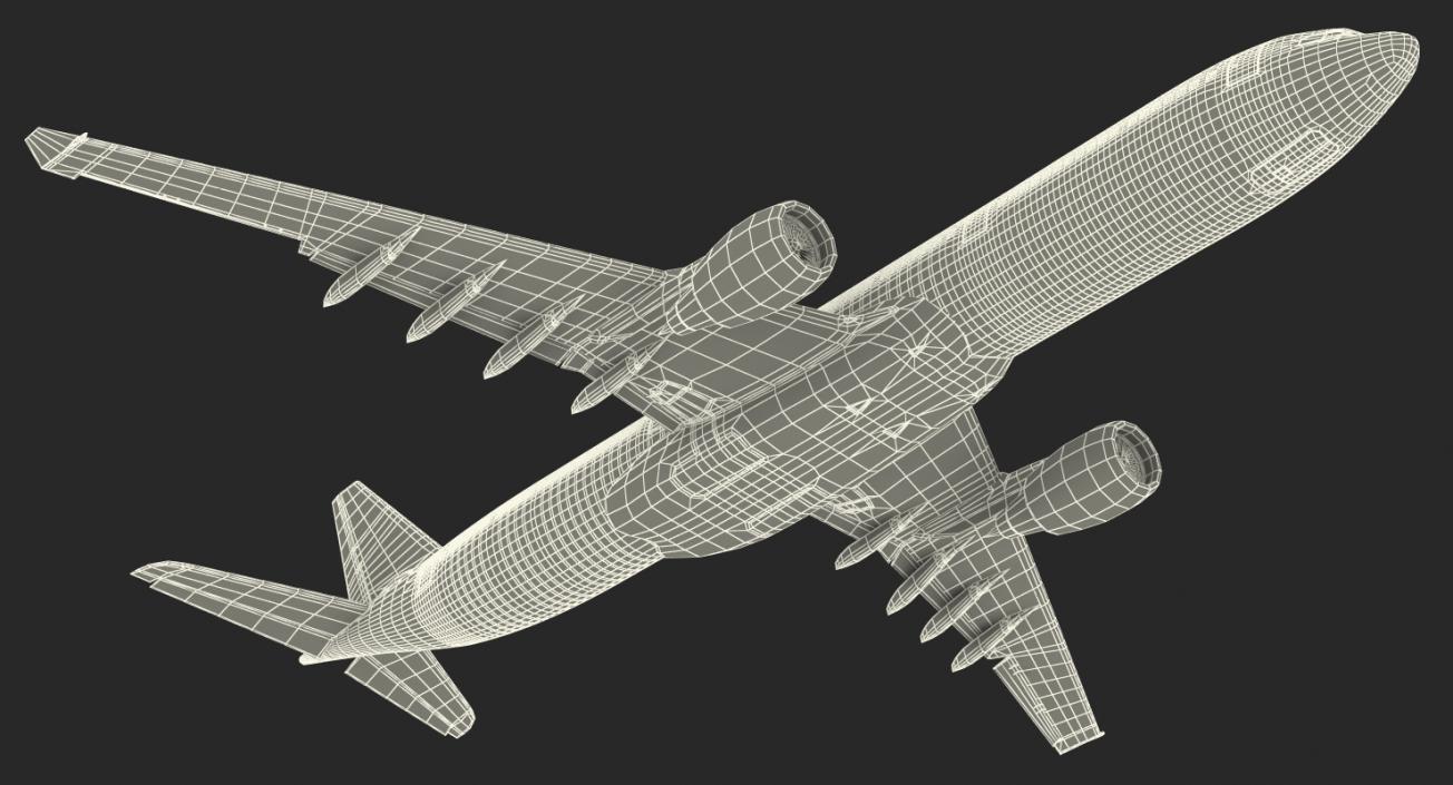 3D Jet Airliner Airbus A330-300 Generic Rigged model