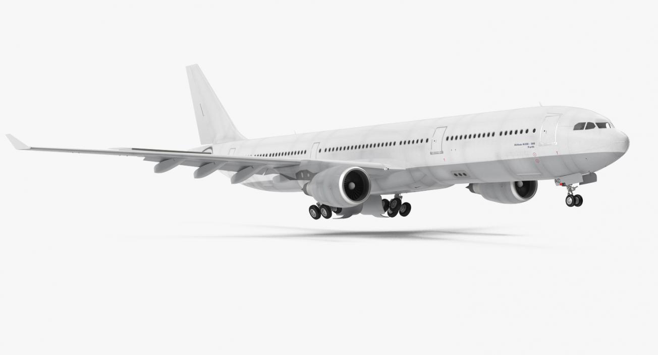 3D Jet Airliner Airbus A330-300 Generic Rigged model