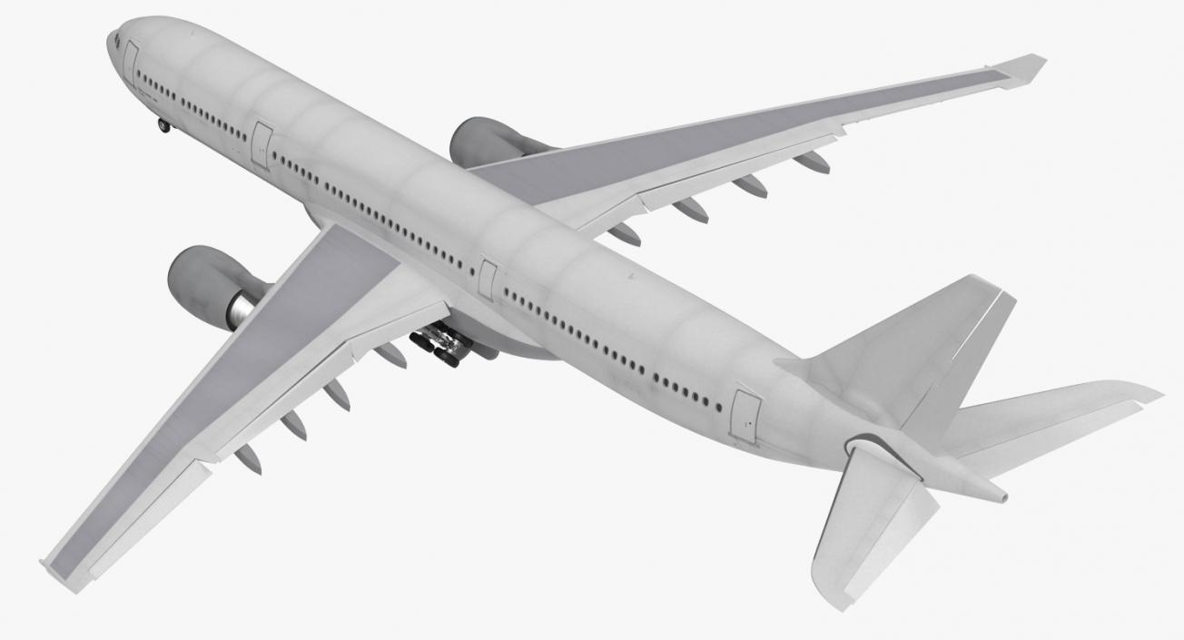 3D Jet Airliner Airbus A330-300 Generic Rigged model