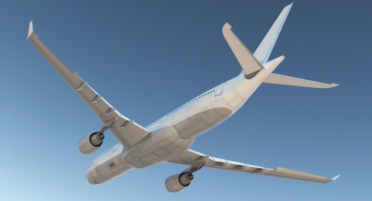 3D Jet Airliner Airbus A330-300 Generic Rigged model