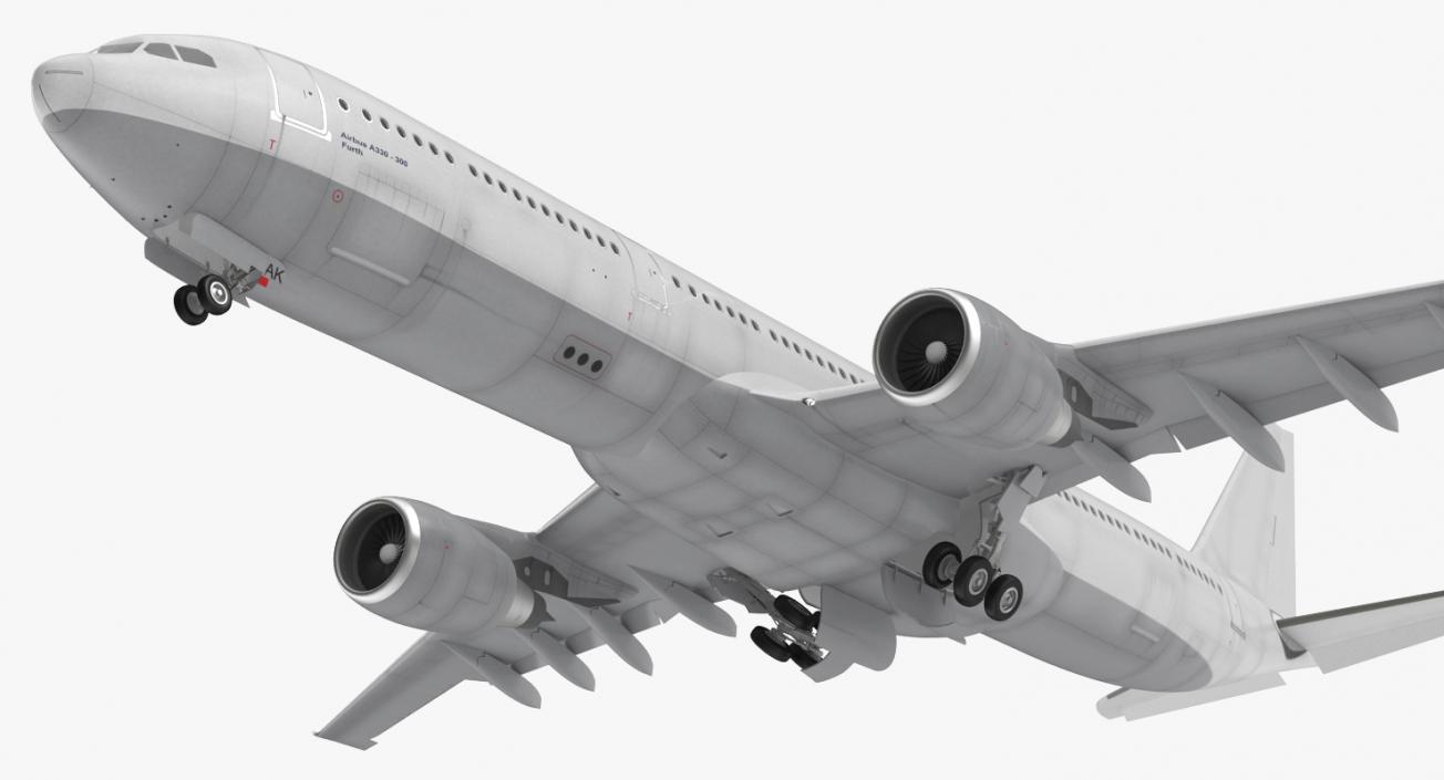 3D Jet Airliner Airbus A330-300 Generic Rigged model