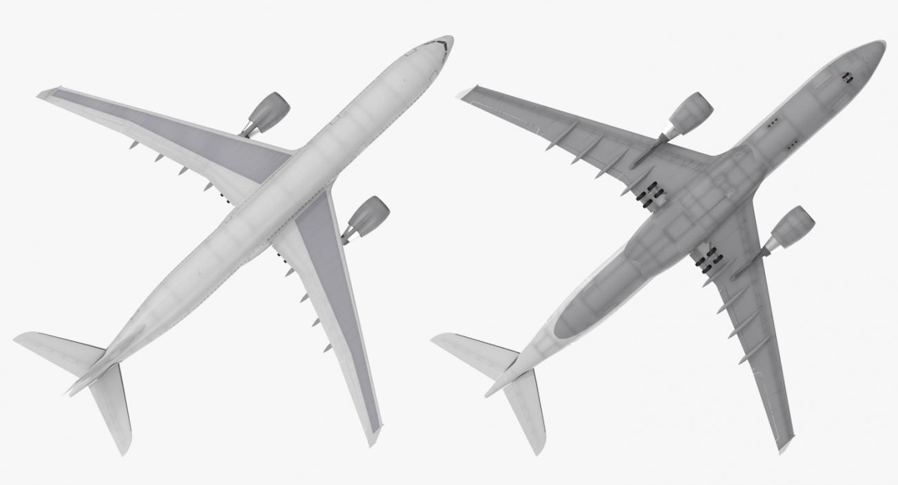 3D Jet Airliner Airbus A330-300 Generic Rigged model