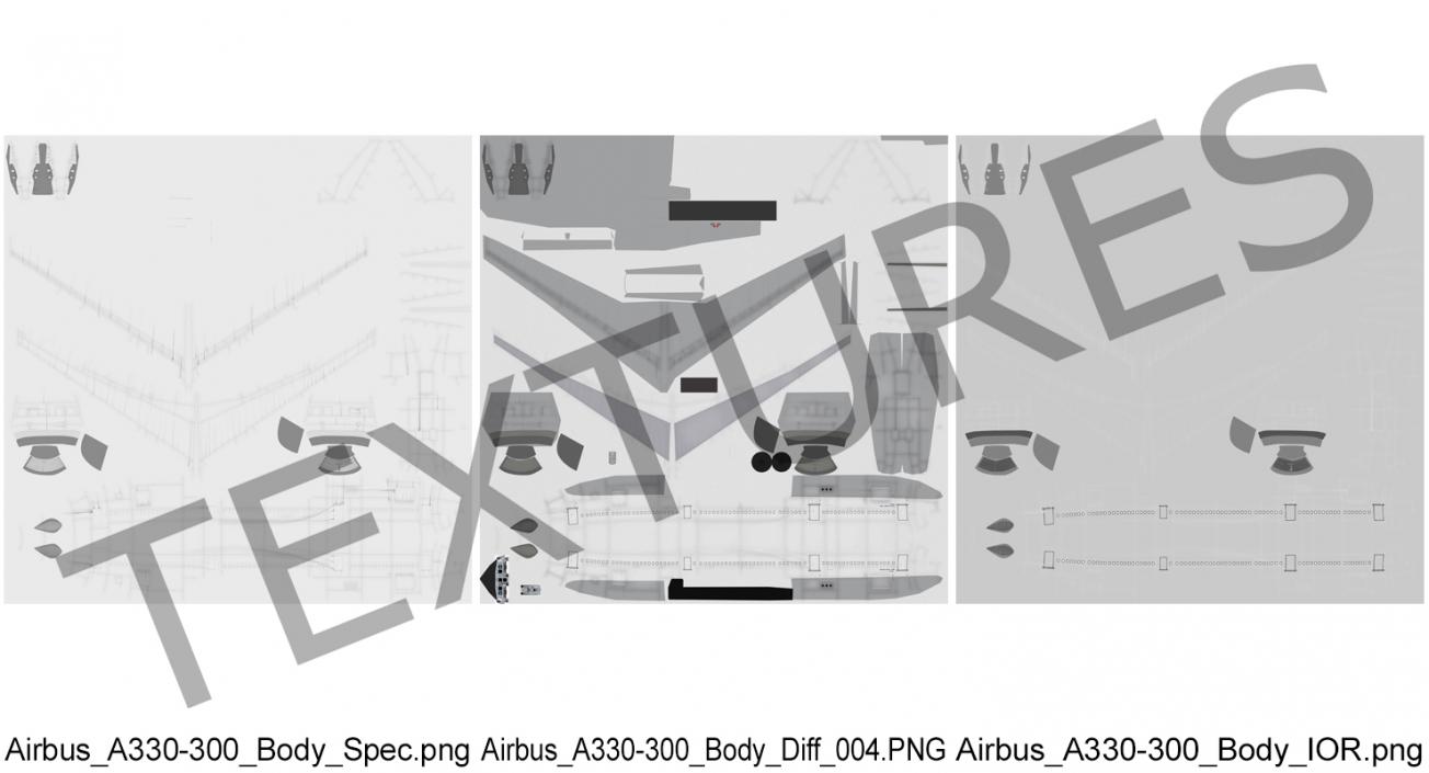 3D Jet Airliner Airbus A330-300 Generic Rigged model