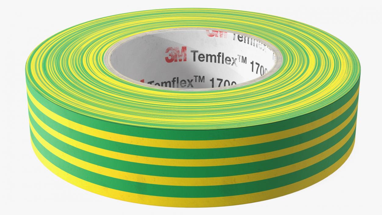 3D Temflex 3M Vinyl Electrical Tape Green model