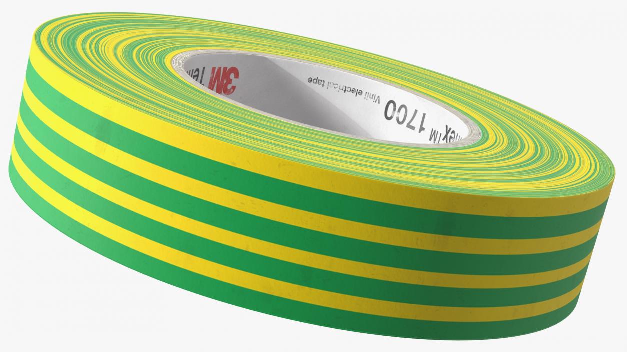 3D Temflex 3M Vinyl Electrical Tape Green model