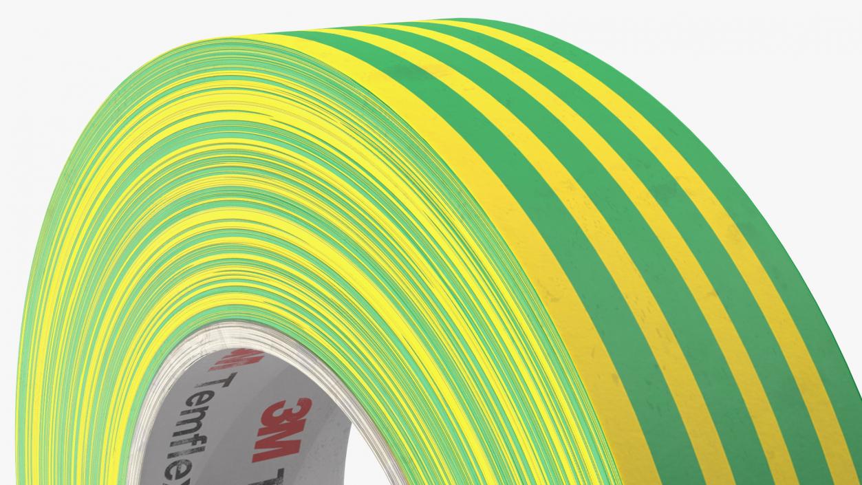 3D Temflex 3M Vinyl Electrical Tape Green model