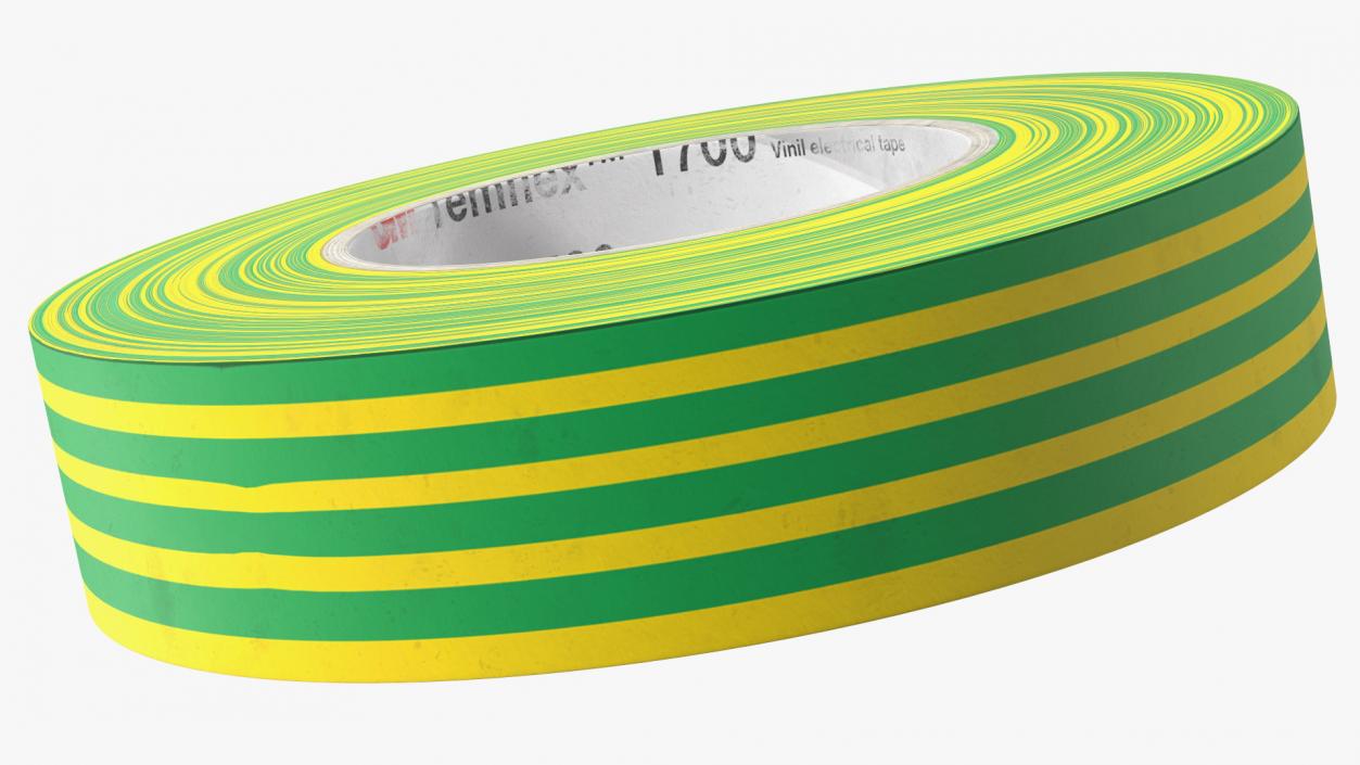 3D Temflex 3M Vinyl Electrical Tape Green model