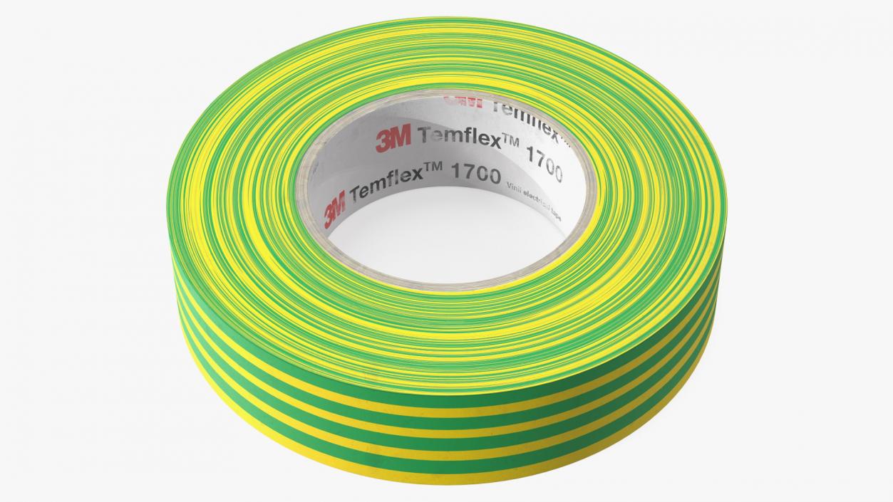 3D Temflex 3M Vinyl Electrical Tape Green model