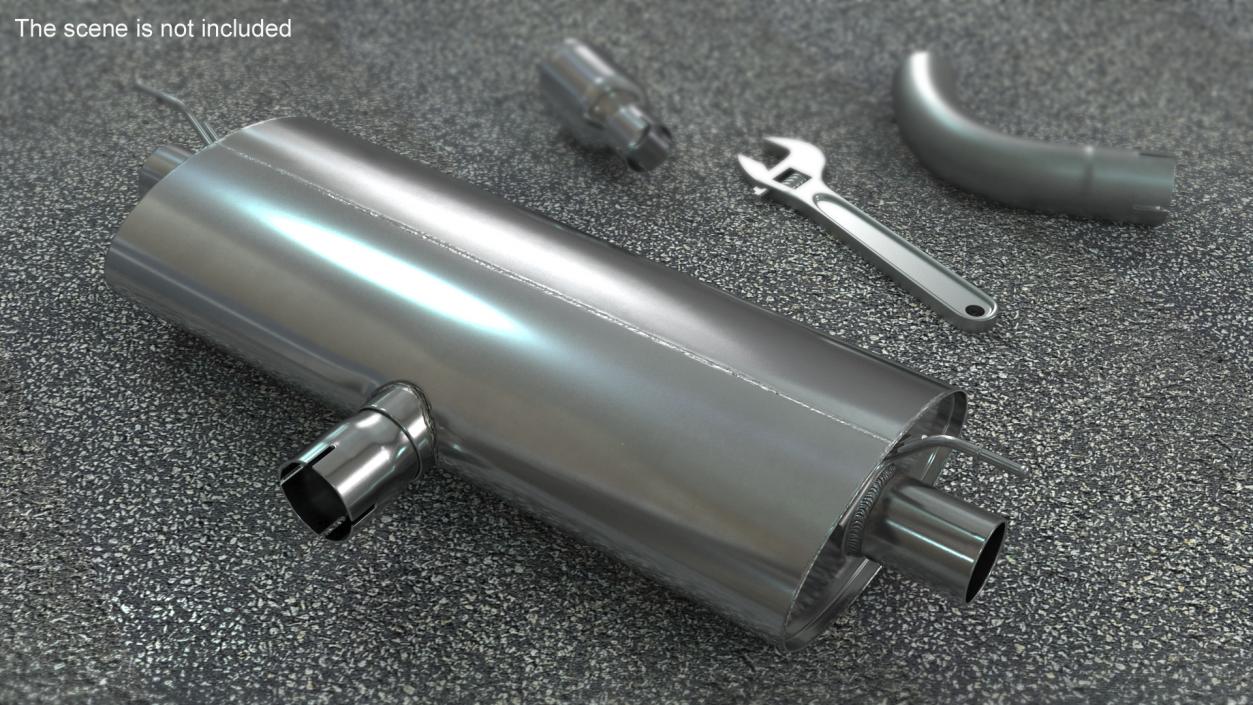 3D model Car Exhaust Silencer