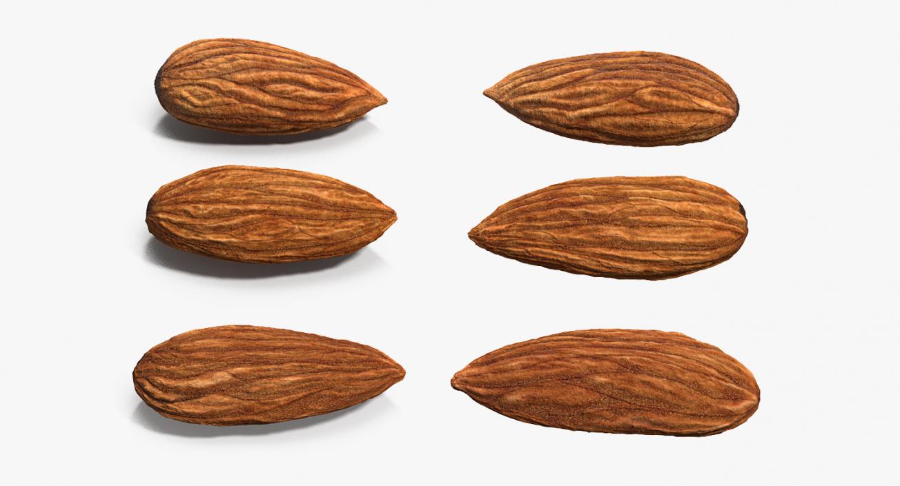 3D model Raw Almonds Set