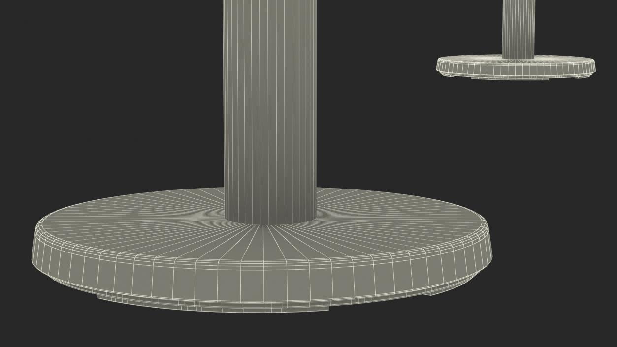 Barrier Stanchion with Yellow Belt 3D model