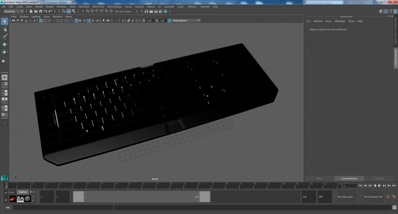 Razer Black Widow Mechanical Keyboard 2 3D model