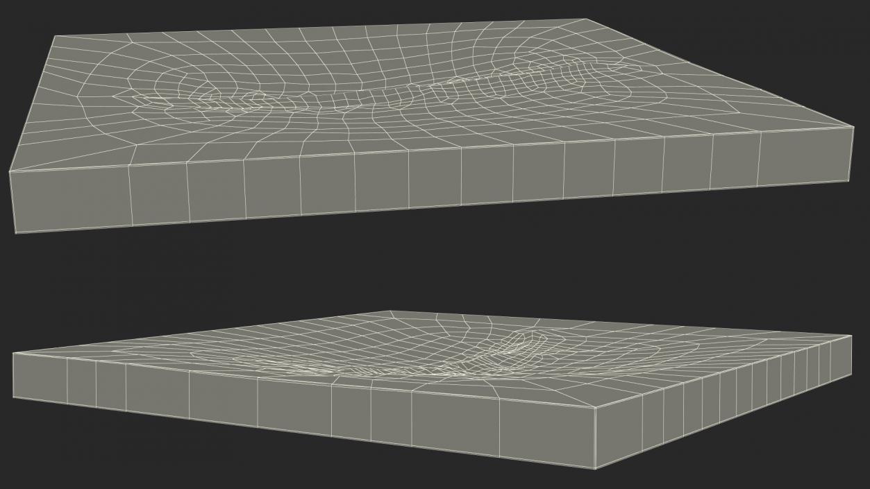 Medical Suture Closed on Skin 3D model