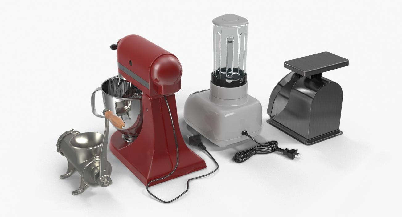 3D model Retro Kitchen Appliances Collection