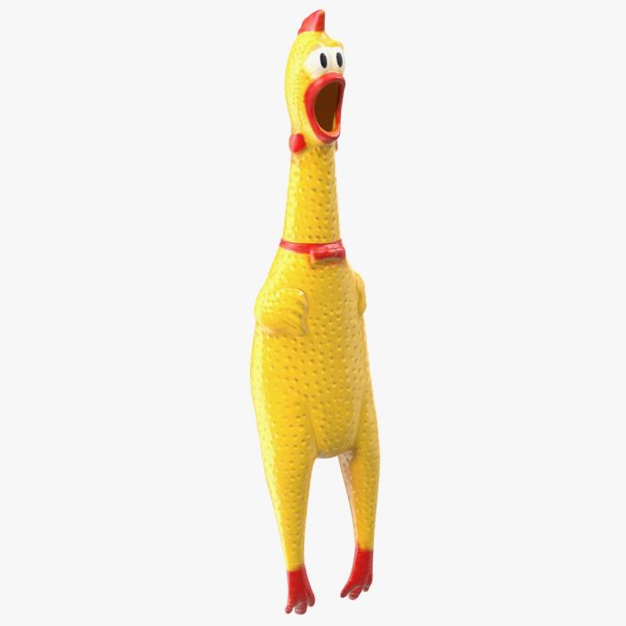 3D Screaming Rubber Chicken Toy model