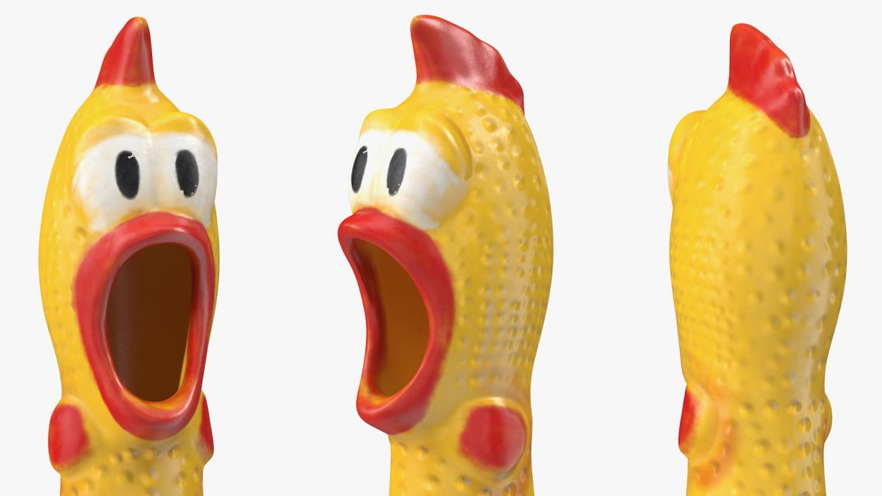 3D Screaming Rubber Chicken Toy model