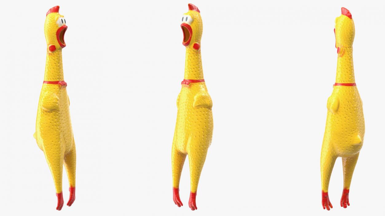 3D Screaming Rubber Chicken Toy model