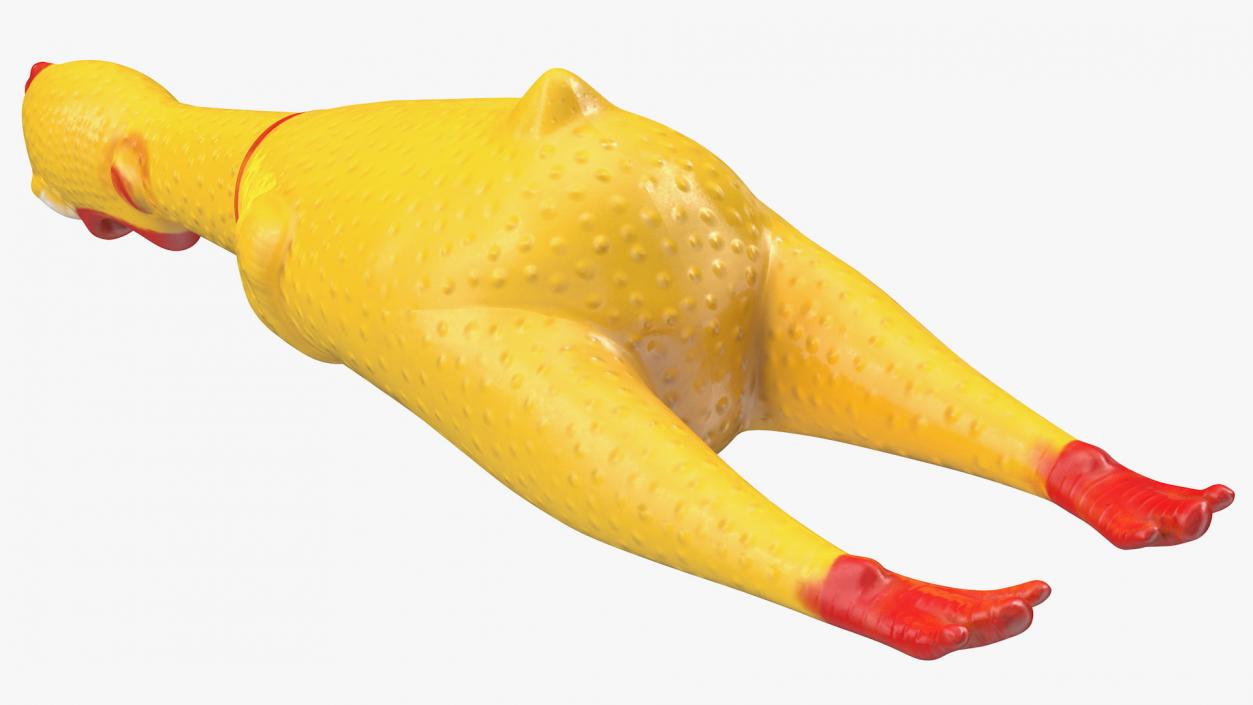 3D Screaming Rubber Chicken Toy model