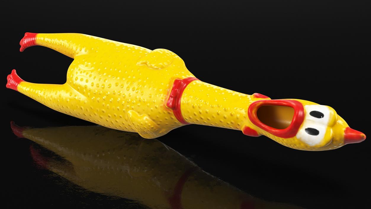 3D Screaming Rubber Chicken Toy model