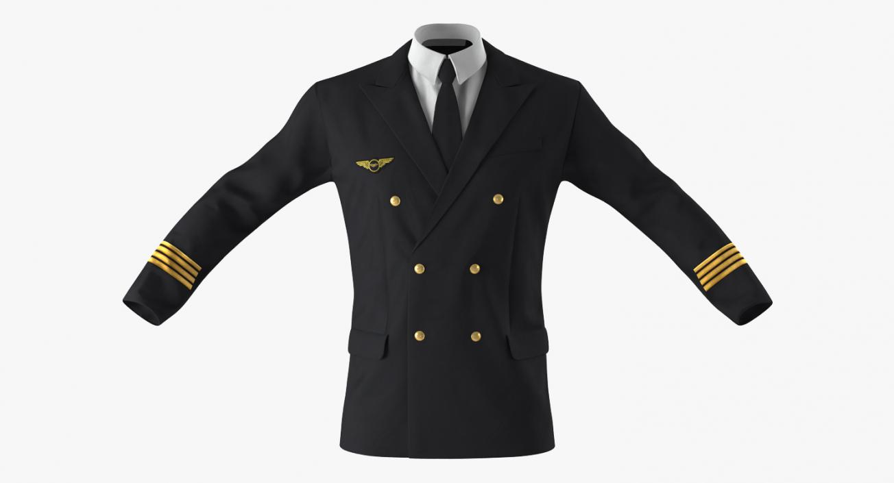 3D model Airline Pilot Jacket