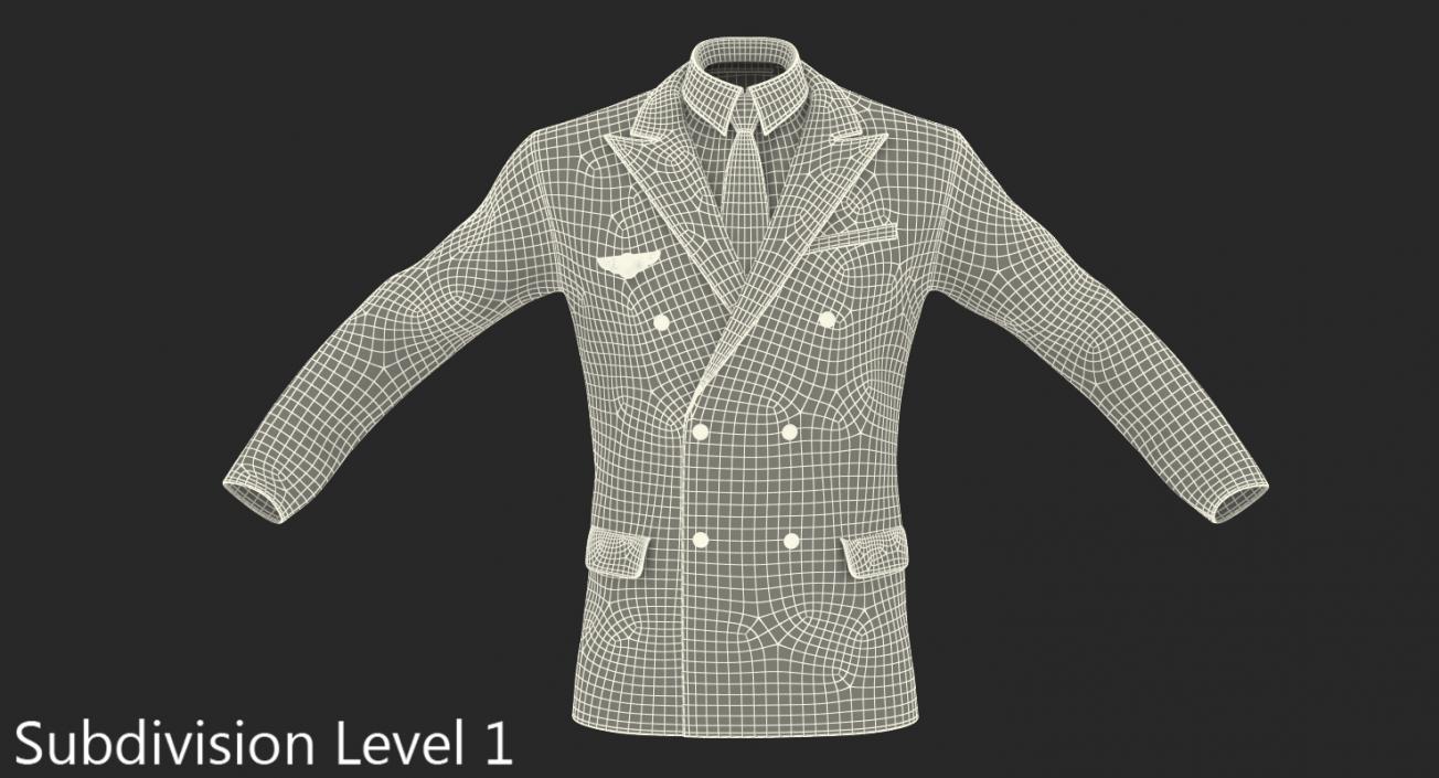 3D model Airline Pilot Jacket