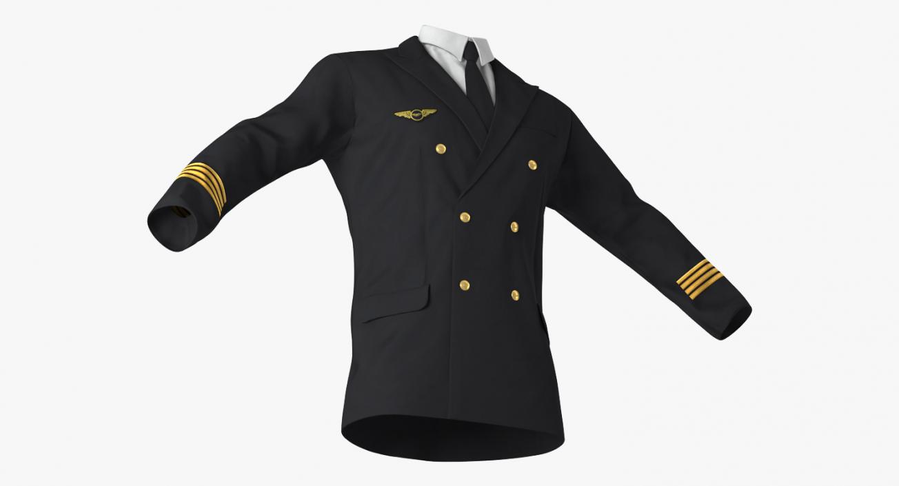 3D model Airline Pilot Jacket