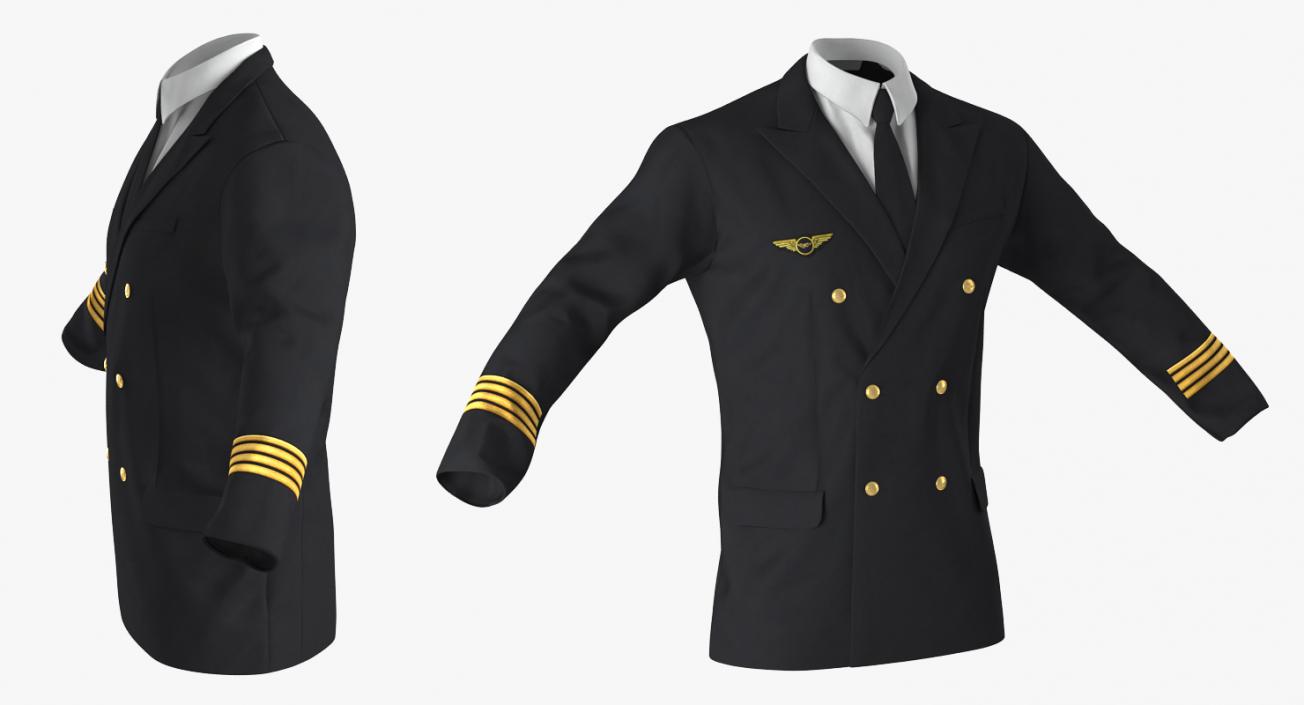 3D model Airline Pilot Jacket