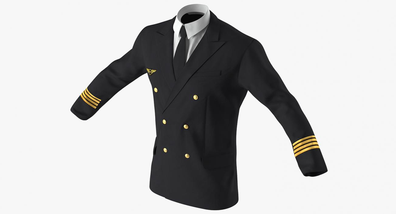 3D model Airline Pilot Jacket